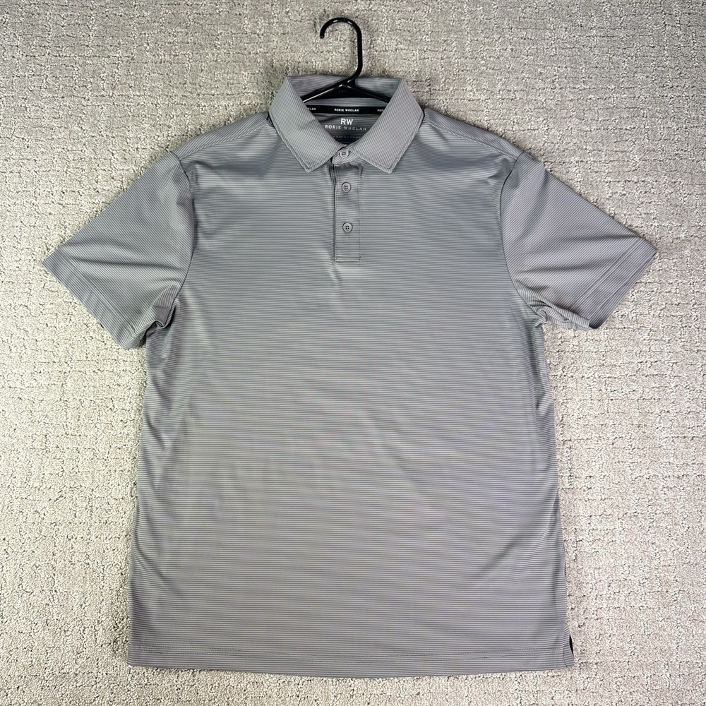 Rorie Whelan Golf Performance Stretch Polo Shirt Men's Medium Gray